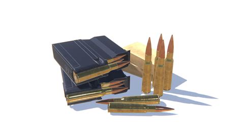 3d Asset 50bmg Ammo Pack Cgtrader