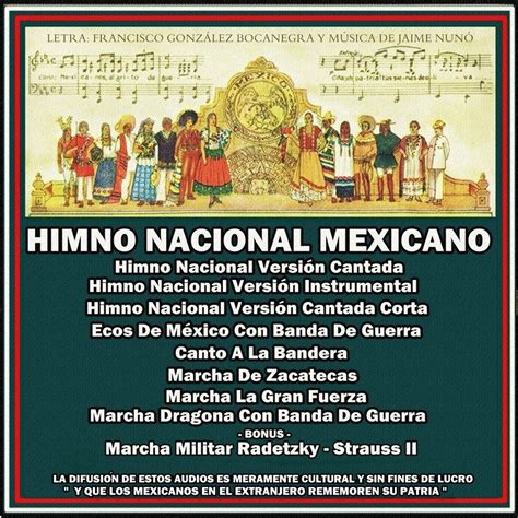 Himno Nacional Mexicano Lienzo Tela Canvas Letra Himno Nacional