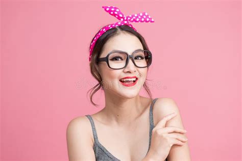 beautiful woman pinup style portrait asian woman stock image image of adult makeup 105166101