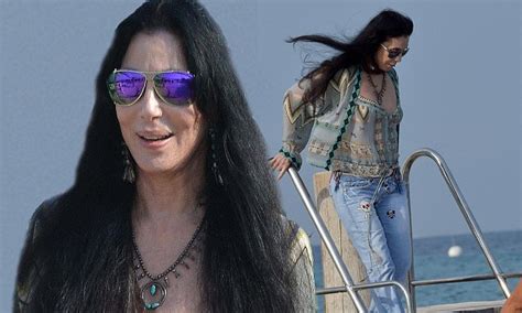 Cher Steps Out Barefoot In St Tropez Wearing Bohemian Ensemble And