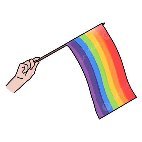 Lgbt Pride Clipart Transparent Png Hd A Hand Holding Lgbt Pride Flag