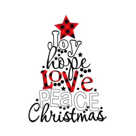 Joy Hope Love Peace Christmas Christmas Ts T Shirt