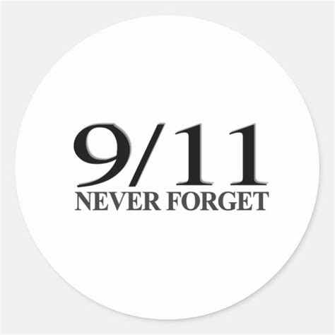 911 Never Forget Classic Round Sticker