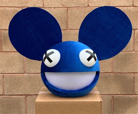 Deadmau5 Head Halloween Costume In Blue With Led Lights For Etsy