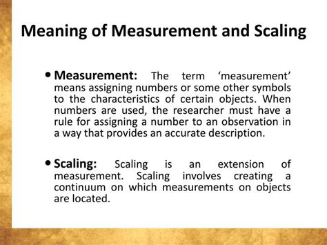Ppt Meaning Of Measurement And Scaling Powerpoint Presentation Free