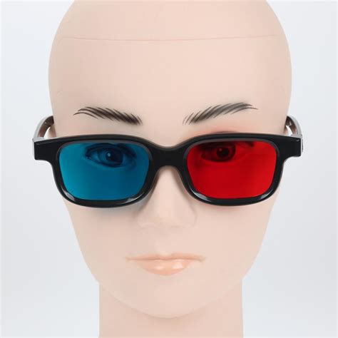 משקפי תלת מימד 3d אדום כחול עם מסגרת קשיחה shopcheap