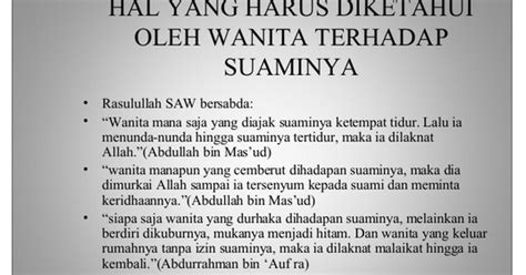 Jika sang suami teringin berjima' dengan isteri namun isteri sedang dalam haid. Inilah Hukum Islam, Istri Yg Pergi Meninggalkan Rumah dan ...