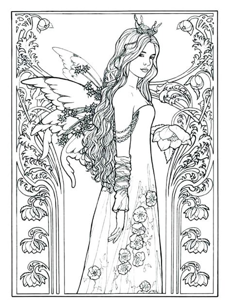 Intricate Fairy Coloring Pages At Free Printable