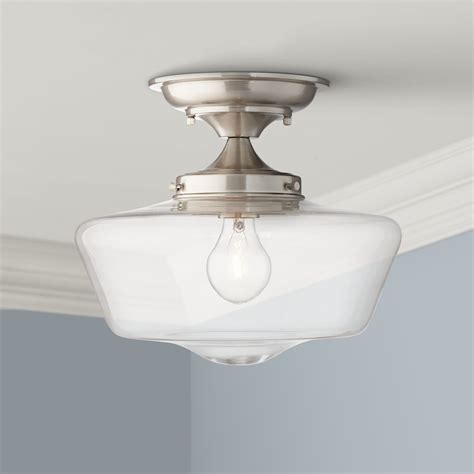 Regency Hill Modern Schoolhouse Ceiling Light Semi Flush Mount Fixture