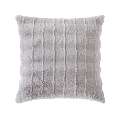 19x19 Mainstays Faux Fur Decorative Pillow Grey