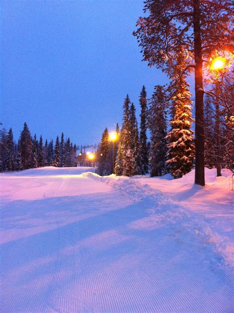 Luosto Ski Resort In Lapland Finland Winter Scenes Winter Landscape