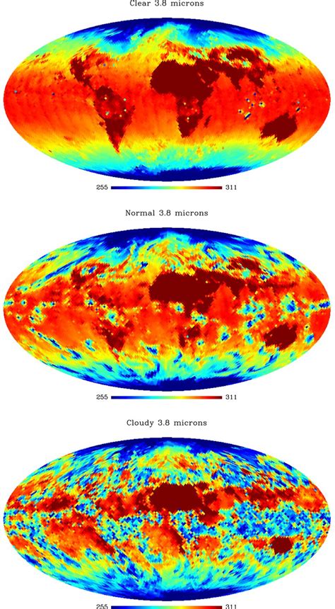 Maps Of The Daytime Infrared Brightness Temperature Kelvin Of The
