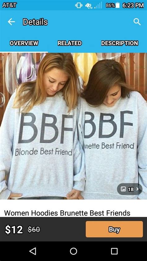 Bff Hoodies Blonde Best Friend Brunette Best Friend Makaylamcdade5 Bff Hoodies Brunette