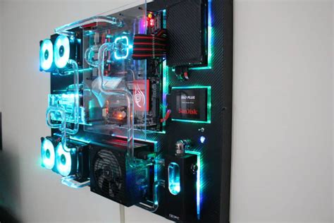 Diy Wall Mounted Pc Gallery Of An Awesome Wall Mounted Custom Pc With