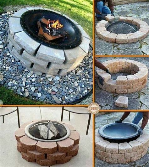 To build a backyard fire pit with bricks, start by digging a circular hole that's 4 feet in diameter and 12 inches deep. Make your own Fire Pit | Ideas for the new house. | Pinterest