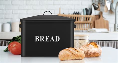 Herogo Bread Bin Extra Large Metal Bread Box For Kitchen Vintage Tall
