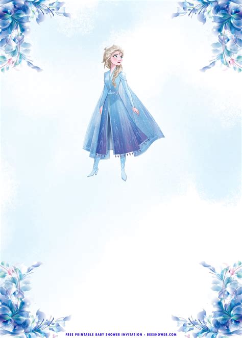 Free Printable Frozen Elsa Baby Shower Invitation Templates Free