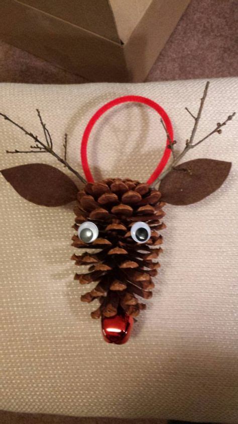 Pine Cone Rudolph The Red Nosed Reindeer By Seashellsbycarrie On Etsy