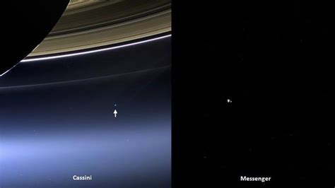 La Terre Vue Depuis Saturne Et Mercure
