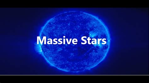 Life Cycle Of A Massive Star Youtube