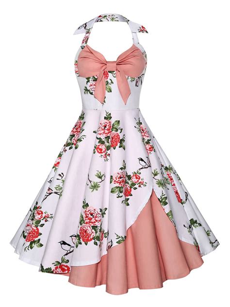 Floral A Line Dress A Line High Neck Print Satin Prom Dress Promgirl This Item Has 0
