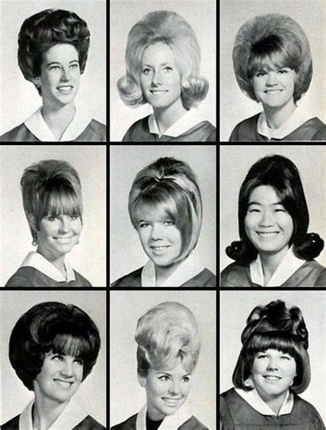 1960s Yearbook Photosand Check Out Their Hair Vintage Hair Bad