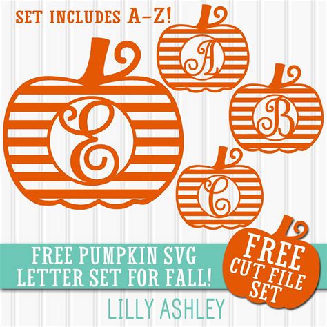 Lilly Ashley Free Pumpkin Svg Letter Set