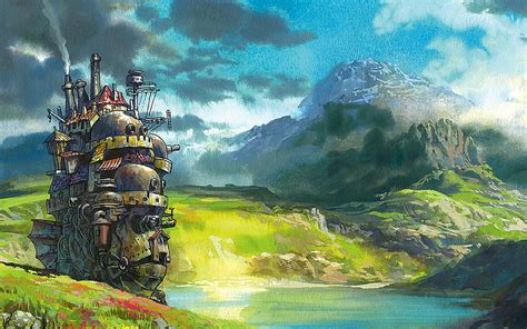 Howls Moving Castle Scenic Ghibli Clouds Anime Studio Ghibli