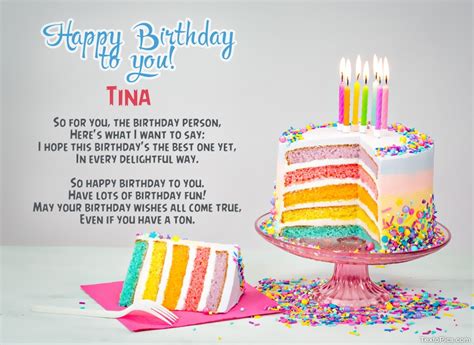 Happy Birthday Tina Pictures Congratulations