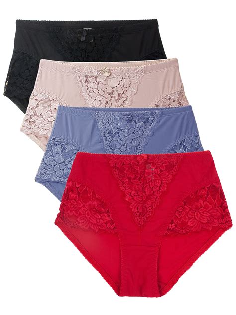 B2body B2body Womens Panties Lace High Waisted Briefs Small To Plus