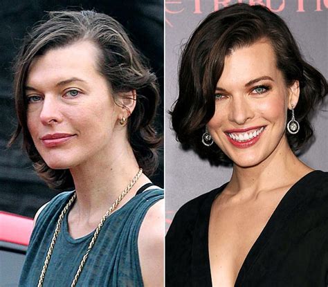 Milla Jovovich Natural Beauty Stars Without Makeup Us Weekly