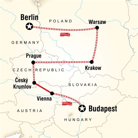 Map Of The Route For The Best Of Eastern Europe Eastern Europe Travel