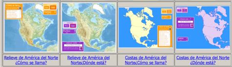 mapa físico de américa aprende geografía historia arte tic y metodología de enseñanza