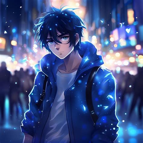 Anime Blue Angst Boy Ai Generated Artwork Nightcafe Creator