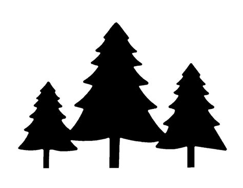 Silhouette Of Pine Trees Clipart Best