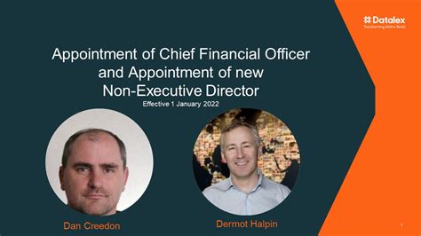 Appointment Of Chief Financial Officer And Appointment Of New Non
