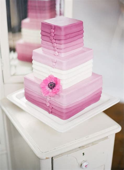 Purple To Pink Ombre Wedding Cake Wedding And Birthday