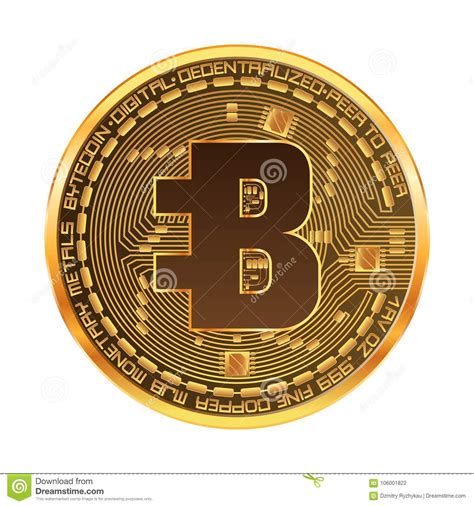 Crypto Currency Bytecoin Golden Symbol Stock Vector ...