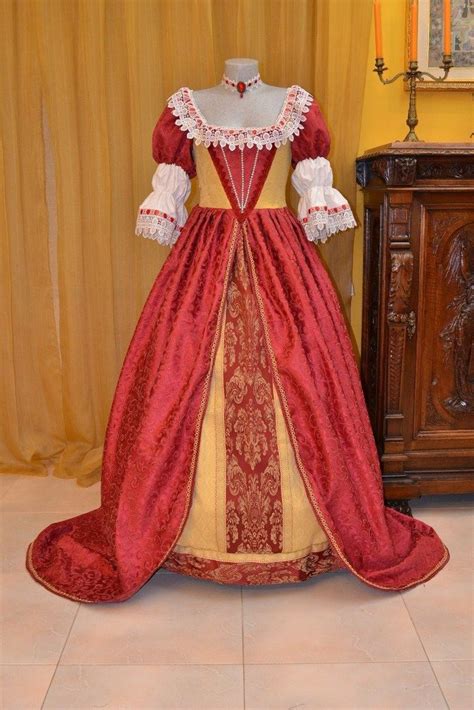Abito Depoca Costume Storico Barocco 1600 Donna Vintage Di L