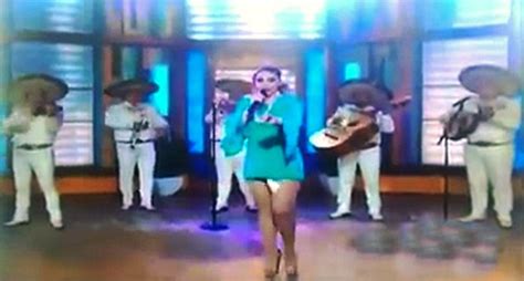Moment Mexican Singers Sanitary Pad Falls From Between Her Legs On