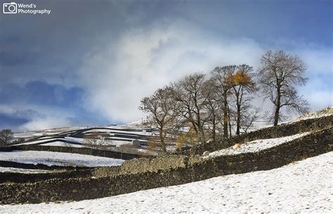 Early Snow In Askrigg Yorkshire Dales National Park Uk