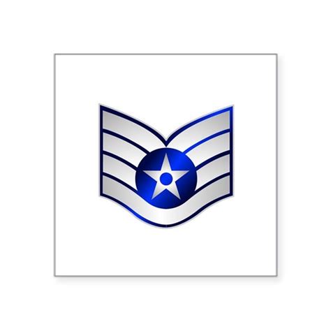 E 5 Sticker Square Air Force Staff Sergeant Square Sticker 3 X 3 By