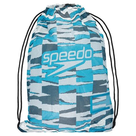 Speedo Mesh Swim Bag Printed Mesh Bag Tealblackwhite Swimming Bag