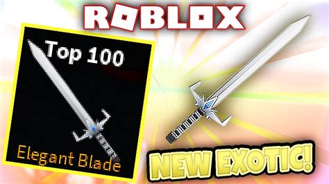 New Rarest Exotic Knife The Elegant Blade Roblox Assassin Youtube