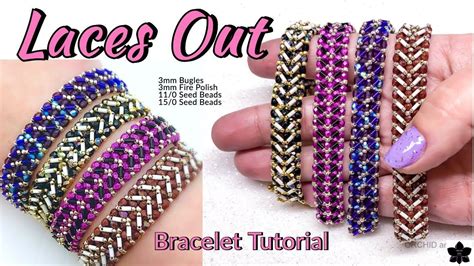 Laces Out Bugle Seed Bead Bracelet Tutorial Free Jewelry Making