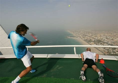 Worlds Highest Tennis Court At Burj Al Arab Amusing Planet