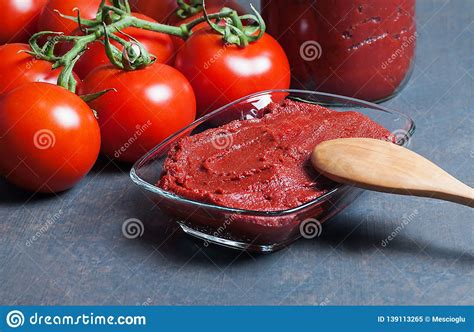 Big batches of tomato sauce and tomato paste come in very handy all year long. Tomato Paste With Fresh Ripe Grape Cherry Tomatoes Stock Image - Image of conceptn, closeup ...