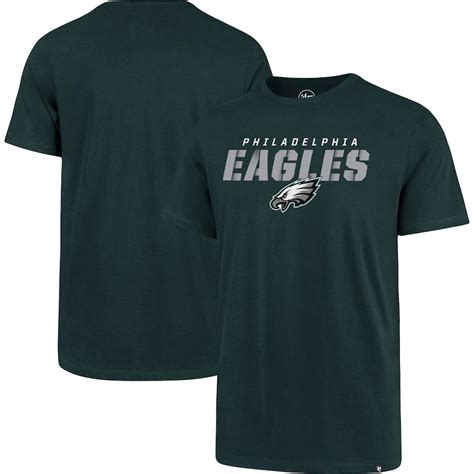 Mens Philadelphia Eagles Midnight Green Team Lockup Logo T Shirt