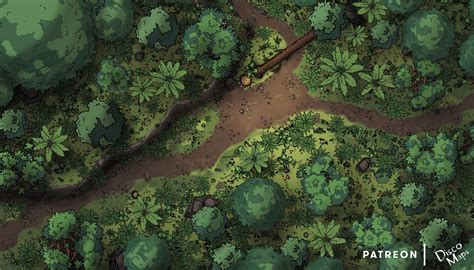 A Fork In The Path Jungle Travel Encounter Map 35 X 25 Rbattlemaps