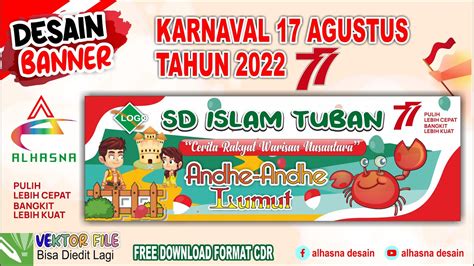 Desain Banner Spanduk Karnaval 17 Agustus Hut Ri Ke 77 Free Download